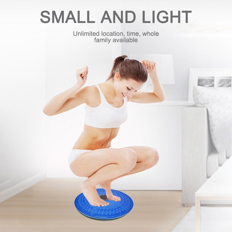 Waist Slimming fitness Disc Balance Board. Sports Magnetic Massage Plate. Wobble Waist Twisting Disc; good for a home gym. - twobusybodies