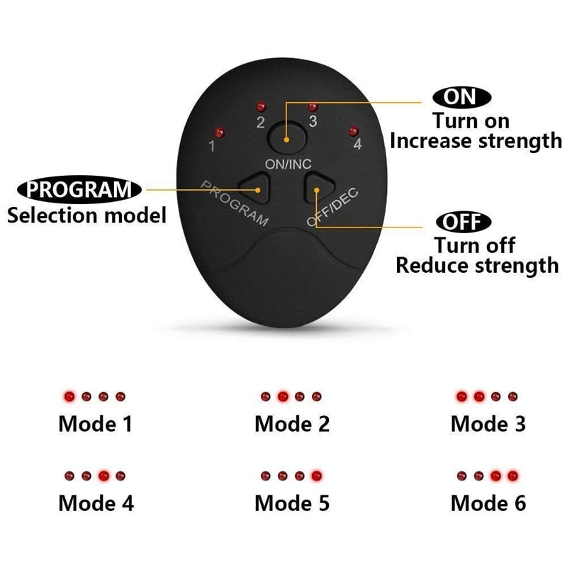 Electric Muscle Stimulator (EMS). This bundle includes a Hip, Buttocks trainer, an abdominal, and triceps stimulator. - twobusybodies