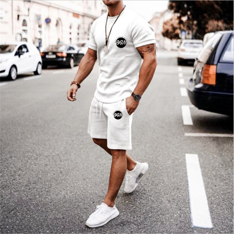 Men Casual Summer Shorts Set