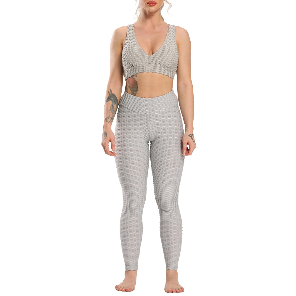 Women's sexy activewear. 2 piece Dry Fit, anti-shrinkage, anti-wrinkle, breathable, and comfortable fit Sports Bra and legging. - twobusybodies