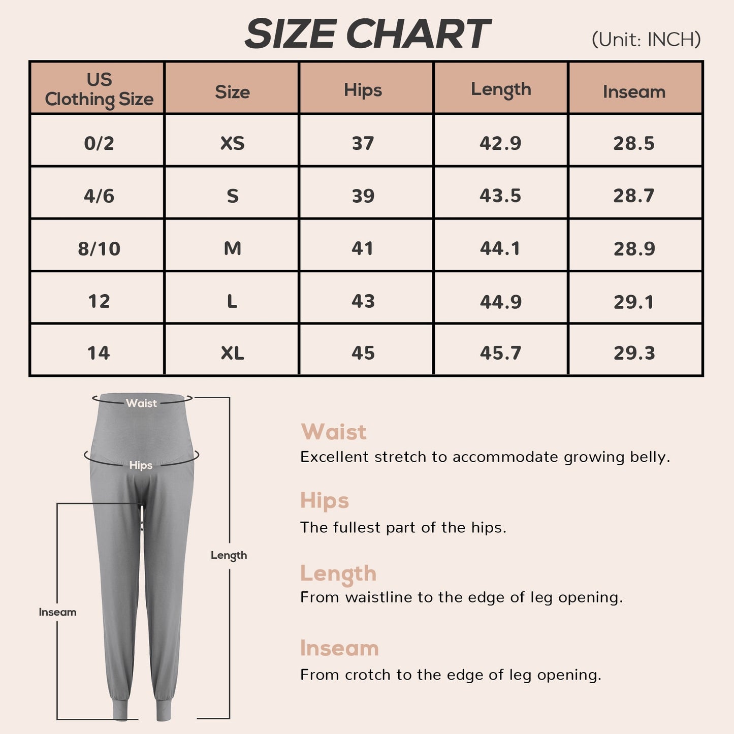 Momanda Maternity Workout Pants. With Pockets, Over Belly Support, Stretchy, Casual, Loose fit, and Soft.   good for being active and also lounge wear. - twobusybodies