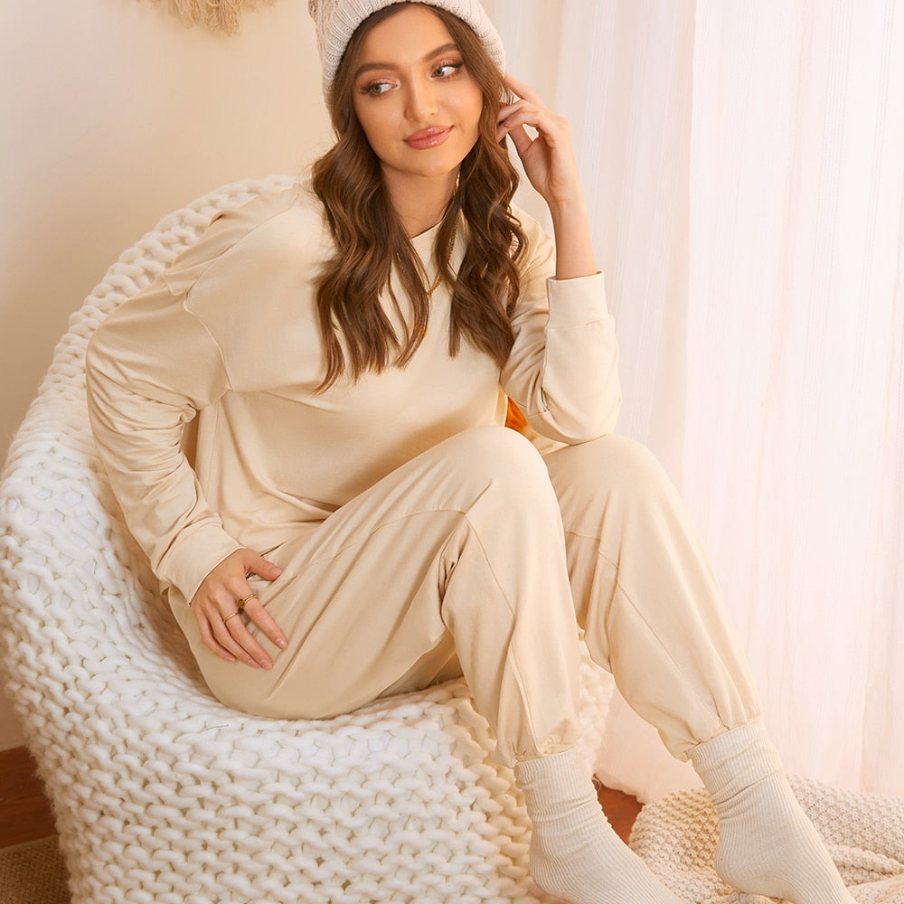 Maternity Long Sleeve Pajamas Set