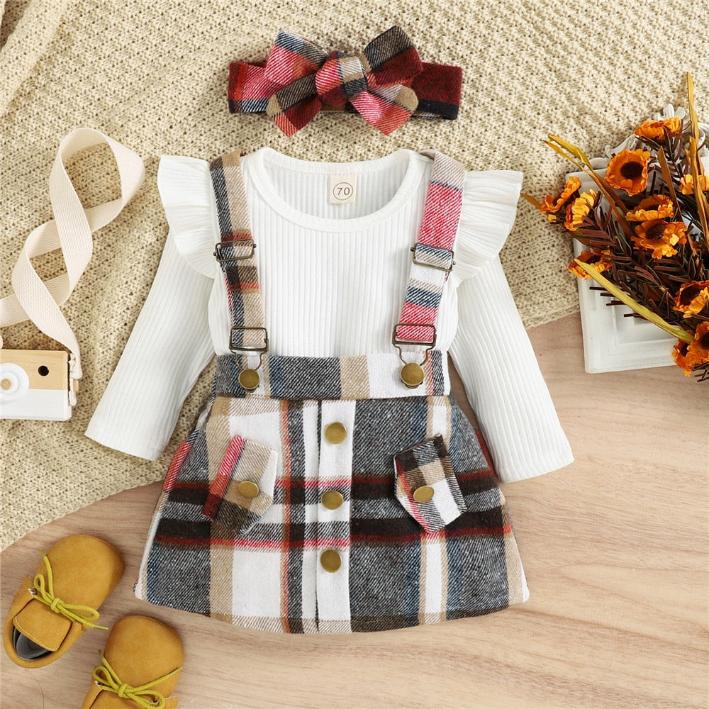 Autumn/Winter  Girls Ruffles Long Sleeve Knitted Dresses