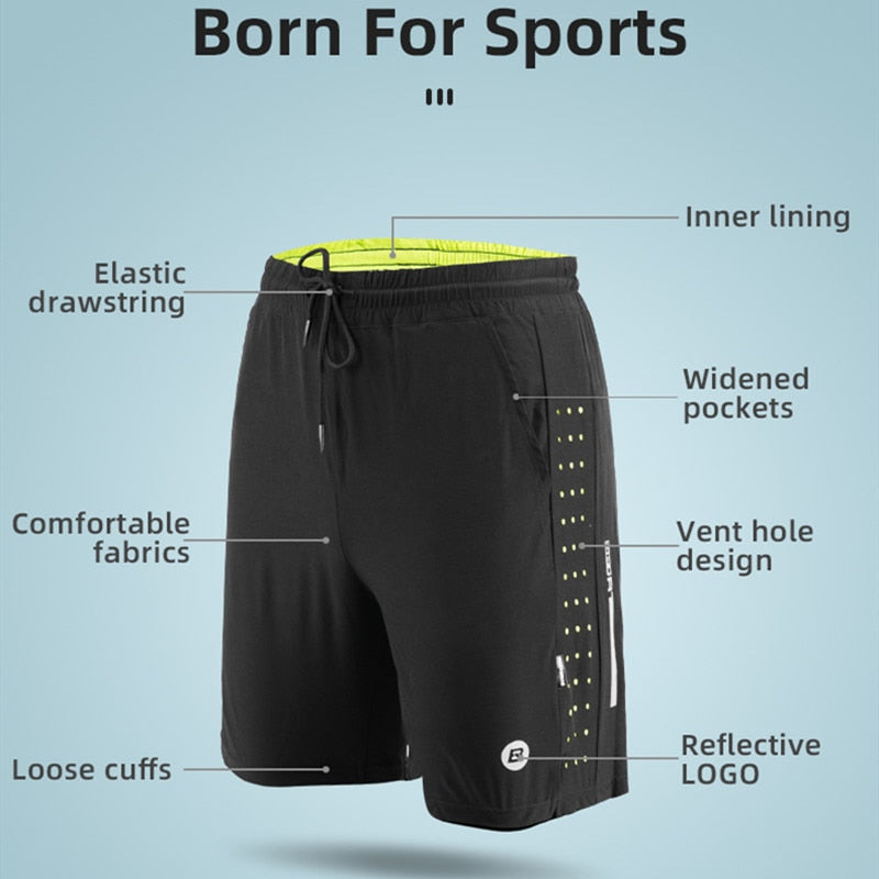 ROCKBROS Running Sports Shorts. Unisex Clothing, Loose Version Comfortable fit, and made with Breathable material. - twobusybodies