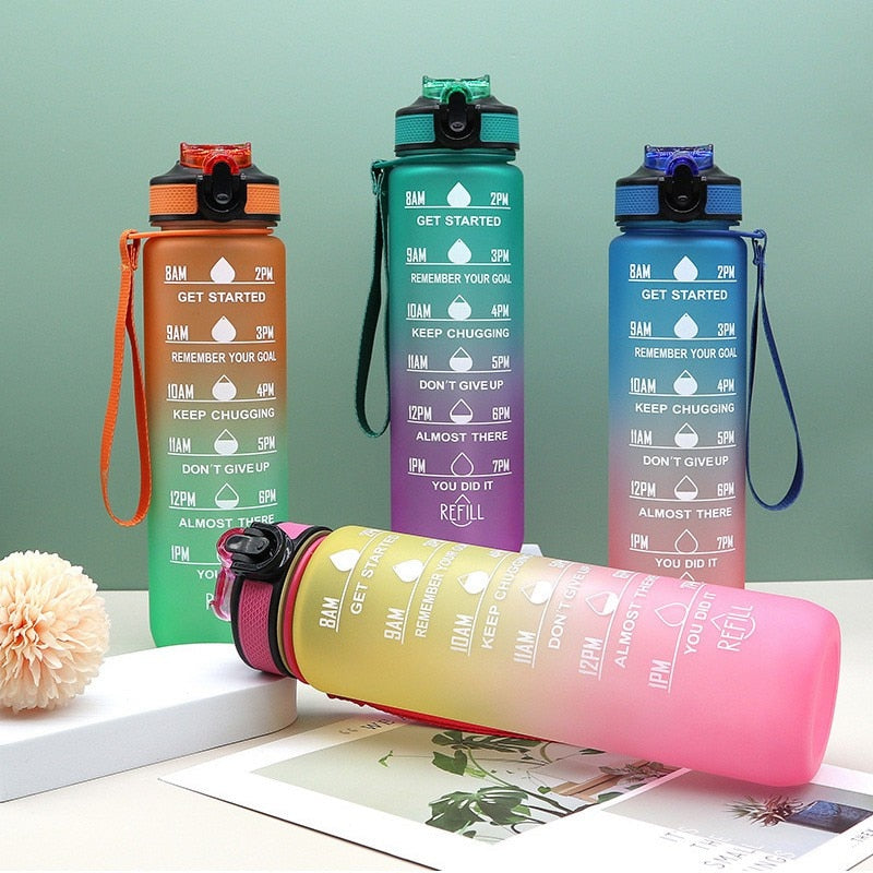 1L Plastic Water Bottle with Straw