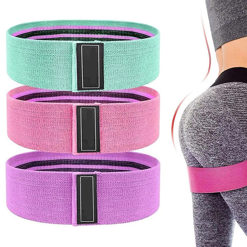 3PCs Fitness Rubber Elastic Resistance Bands Set. Hip Expander, body toners, and  Booty growers. Home gym tools. - twobusybodies