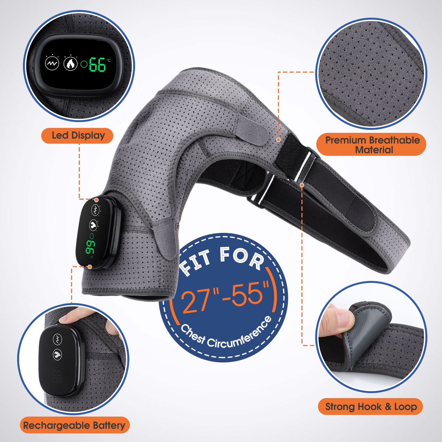 Electric Heating Vibration Shoulder Massager