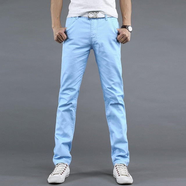 Spring/autumn Men's Casual Pants. Made with Cotton, Slim Fit, Fashionable chinos. Comfortable fit and very easily matched. - twobusybodies