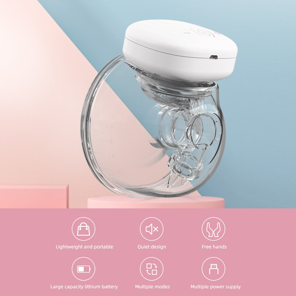 YOUHA Electric Breast Pump. Hands-Free, Portable, Comfortable Milk Extractor. Silent Collector BPA-free. - twobusybodies