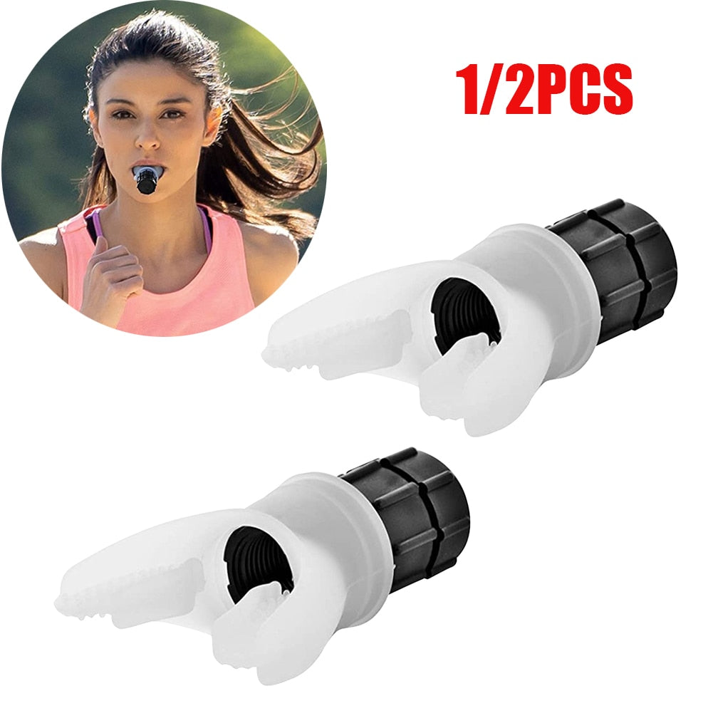 1/2pcs Breathing Trainer Lung Face Mouthpiece. A Respirator Fitness Equipment for exercise, to help you learn how to regulate your breathing. - twobusybodies