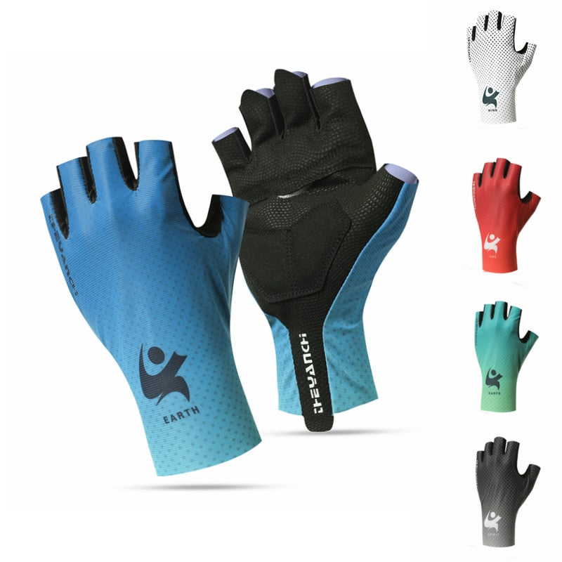 Men Cycling Half Finger Gloves. Non-slip Breathable material great for Cycling, Hiking, Climbing, Camping. - twobusybodies