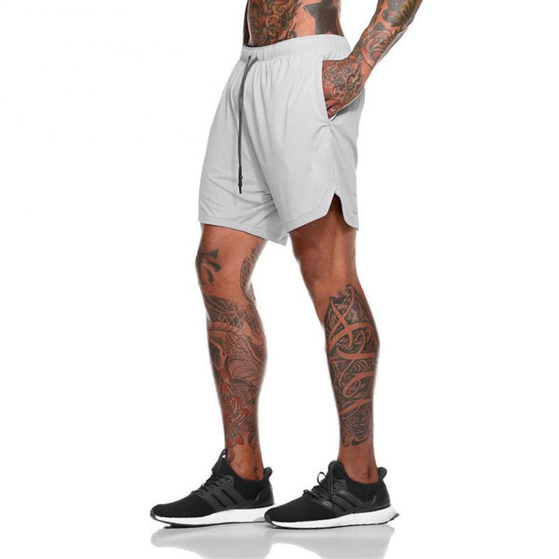 Men's Sports Shorts. Training, Basketball, Jogging Five-point Pants. 2 In 1 Double-deck Quick Dry Sportswear. - twobusybodies