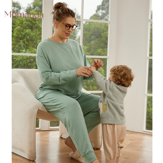 Maternity Long Sleeve Pajamas Set