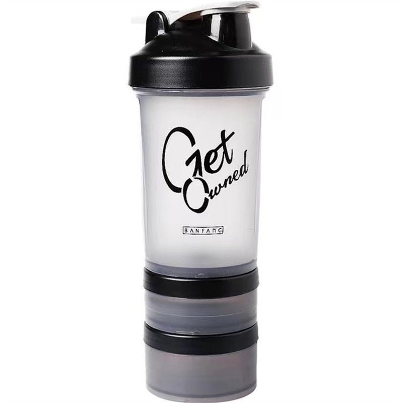 500ML Shaker Bottle. Mixing Bottle good for Sports, Fitness, and Gym. Even has storage for taking the mix on the go. - twobusybodies