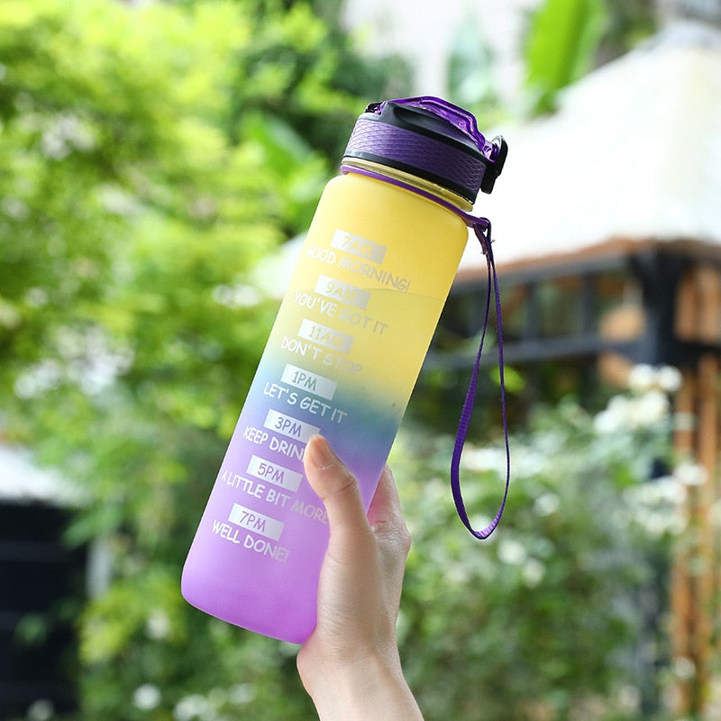 1L Plastic Water Bottle with Straw