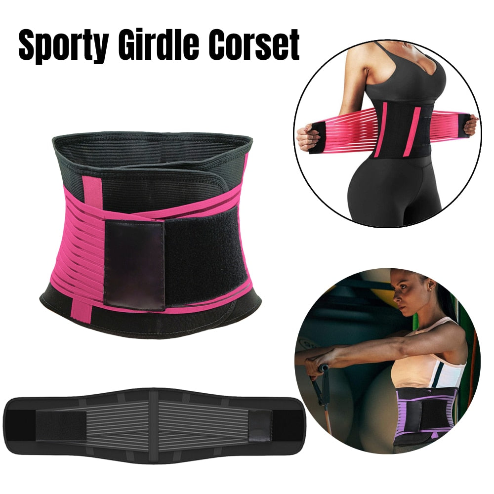 Shaping Waist trainer. Slim Sporty Girdle Corset made of Breathable, Stable, Flexible material. Guaranteed to loos some inches. - twobusybodies