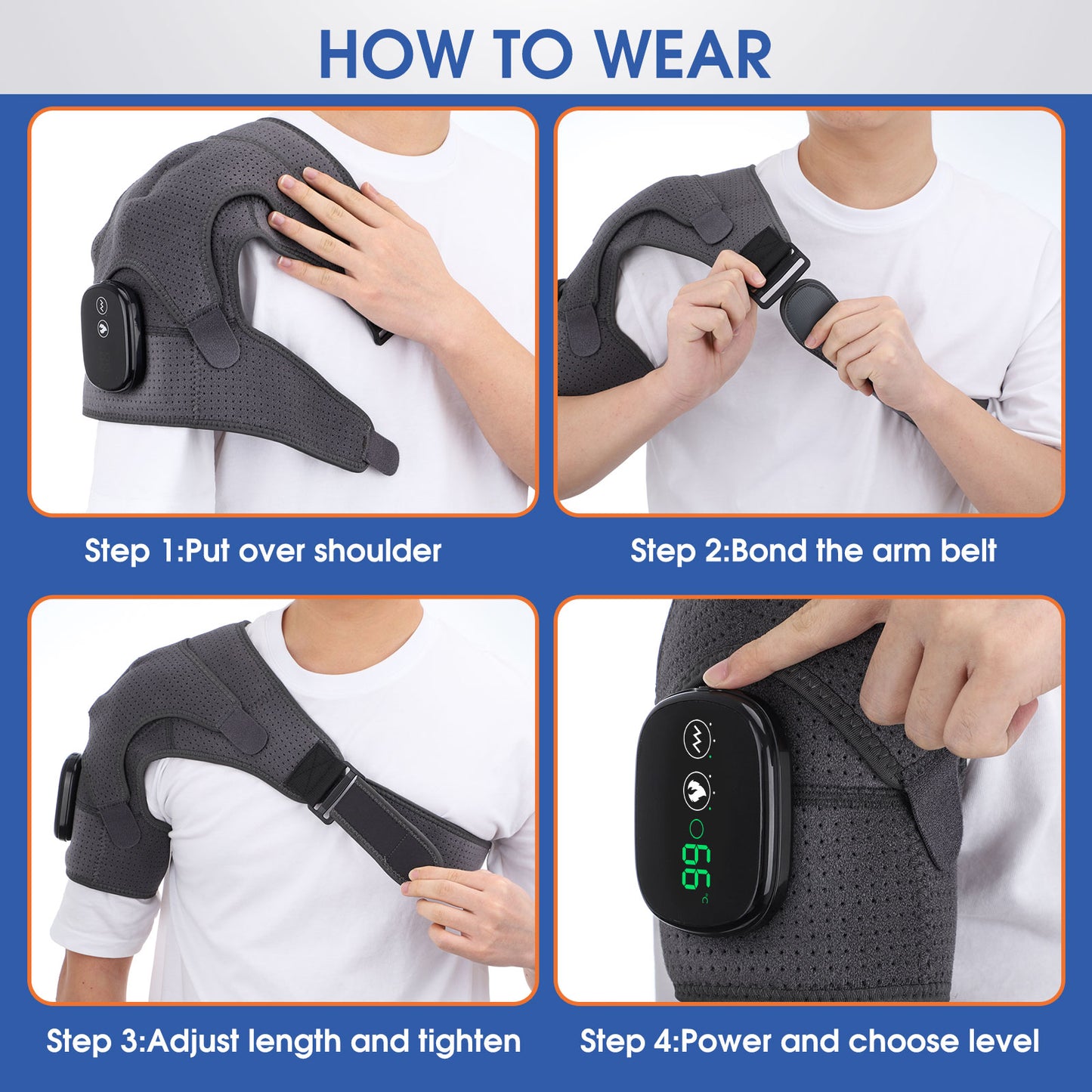 Electric Heating Vibration Shoulder Massager