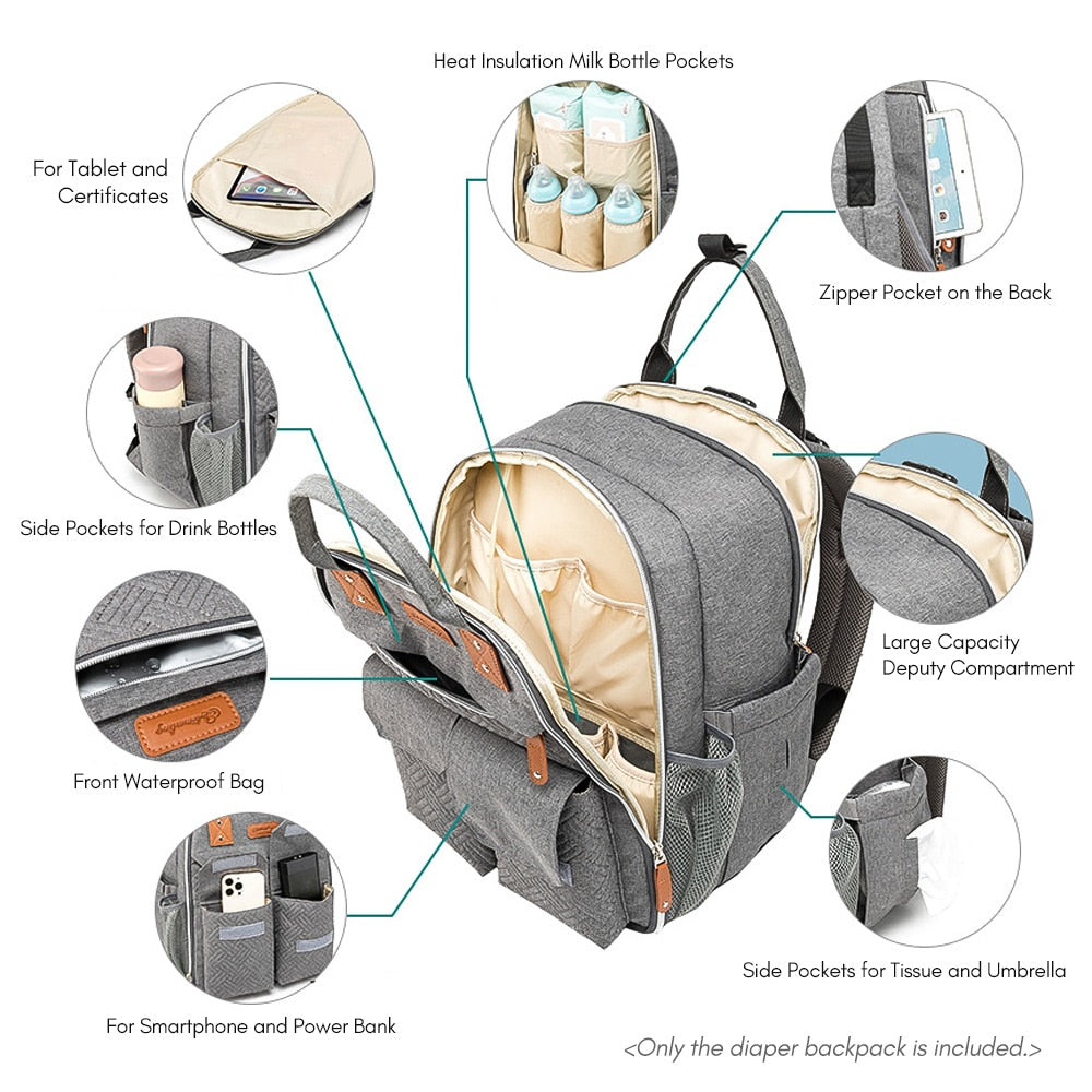 Mummy Maternity Large Capacity Diaper Backpack