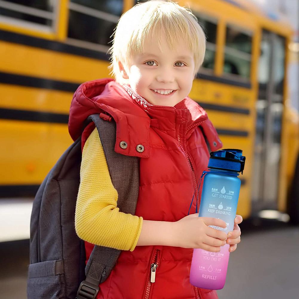 1L Plastic Water Bottle with Straw