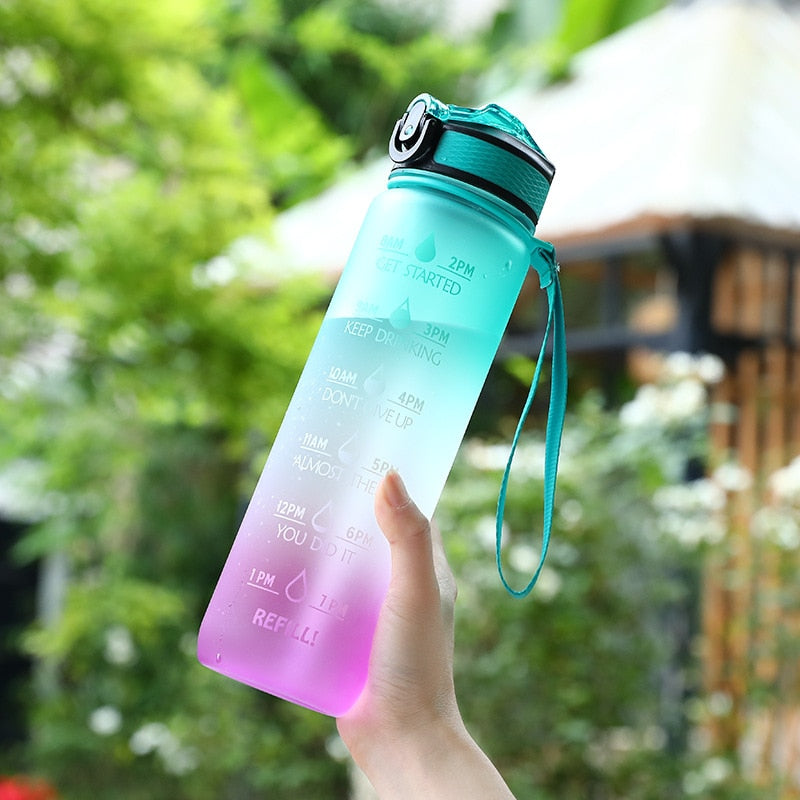 1L Plastic Water Bottle with Straw