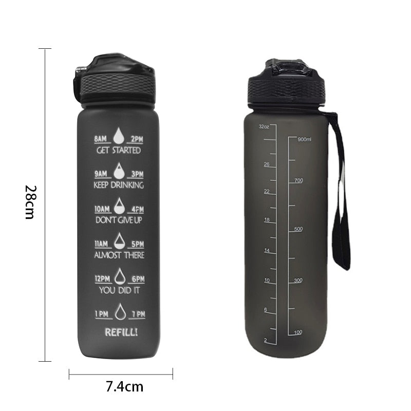 1L Plastic Water Bottle with Straw