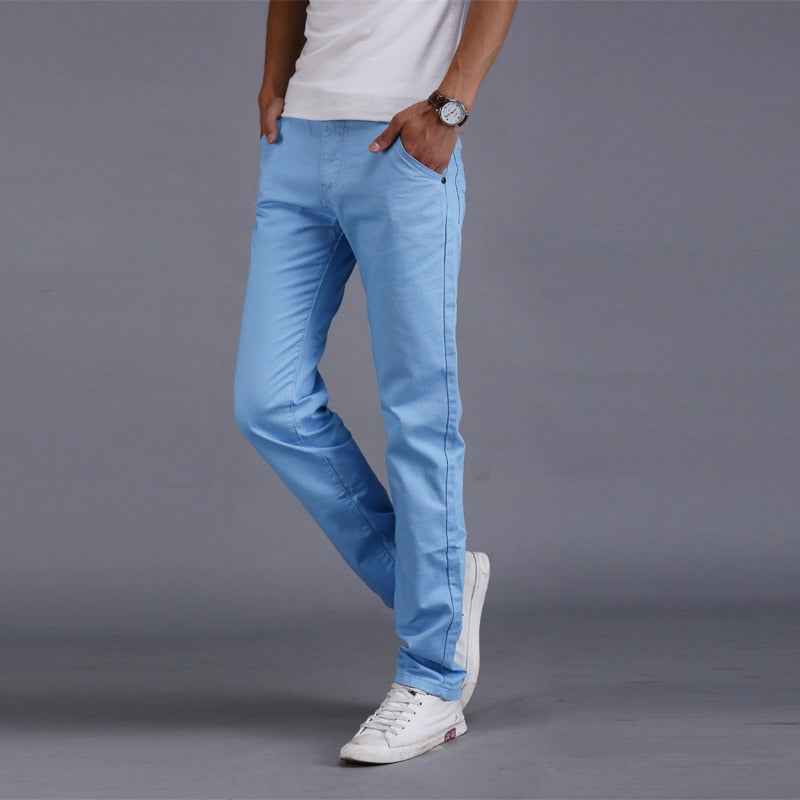 Spring/autumn Men's Casual Pants. Made with Cotton, Slim Fit, Fashionable chinos. Comfortable fit and very easily matched. - twobusybodies