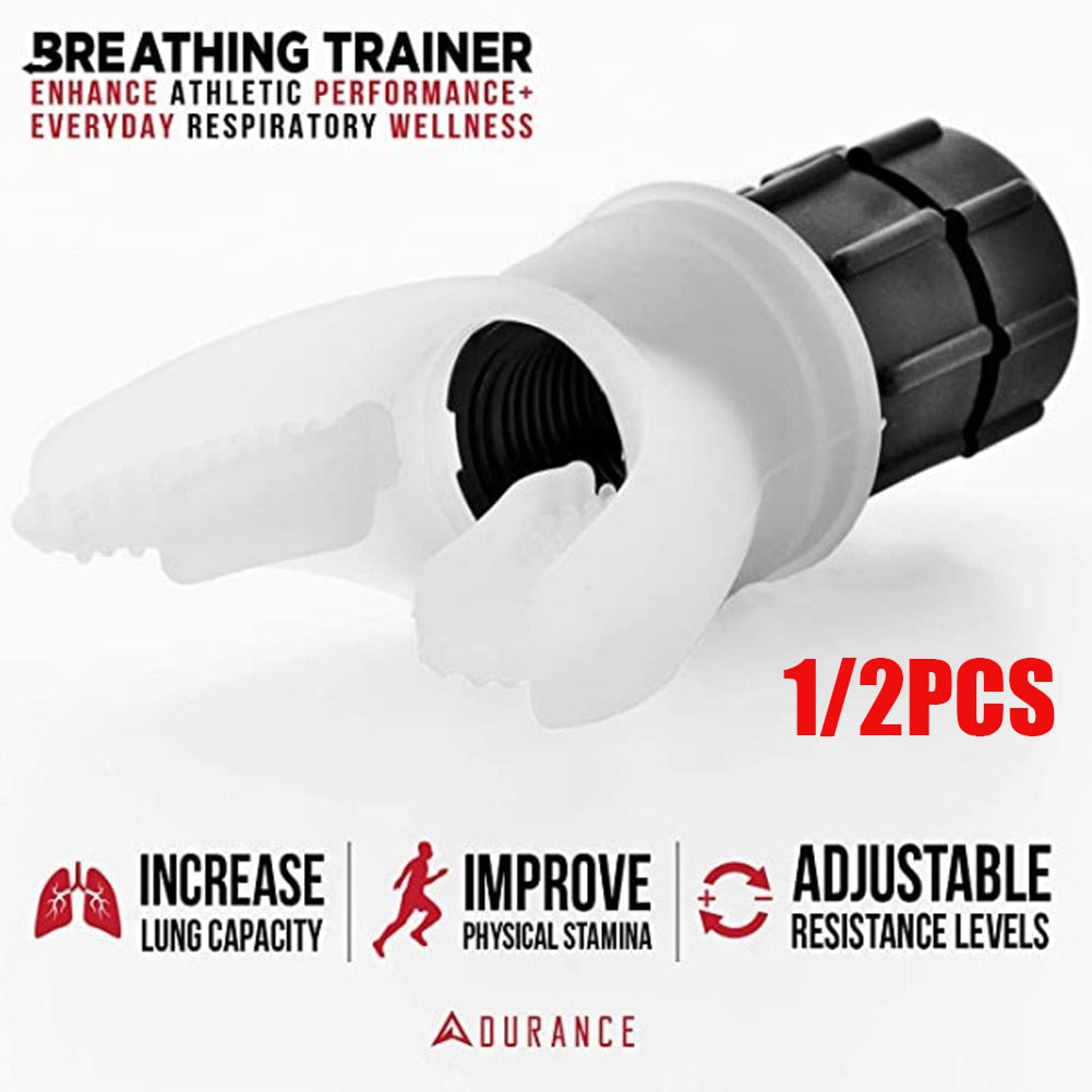 1/2pcs Breathing Trainer Lung Face Mouthpiece. A Respirator Fitness Equipment for exercise, to help you learn how to regulate your breathing. - twobusybodies