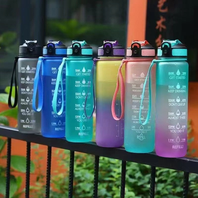 1L Plastic Water Bottle with Straw