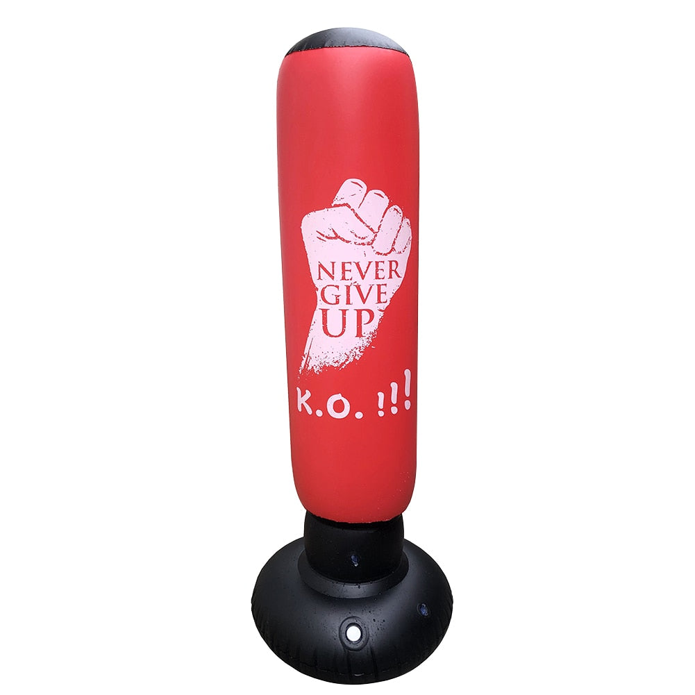 1.2/1.6M Inflatable Boxing Punching Bag for Adults/Children alike. Sandbag, Column Target, and a  Stress Reliever. - twobusybodies