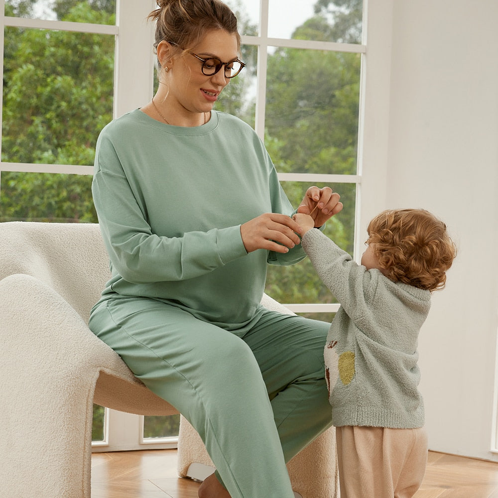 Maternity Long Sleeve Pajamas Set